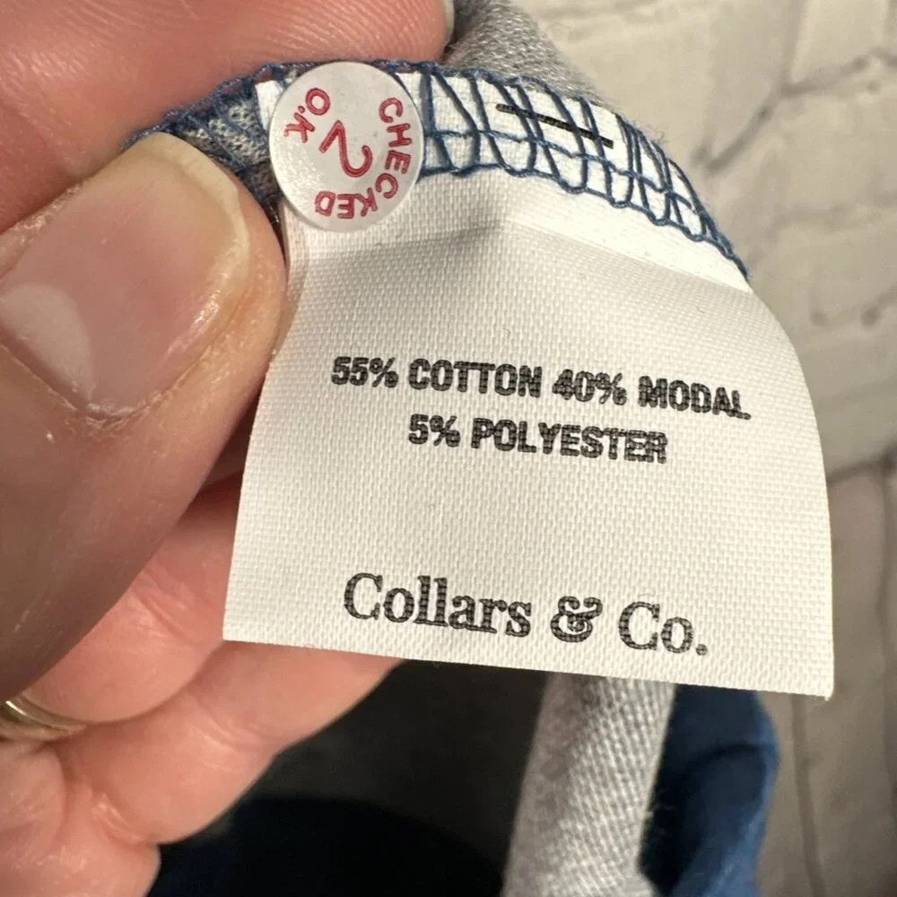 Collars & Co Quarter 1/4‎ Zip Sweater Blue Long Sleeve Preppy Golf  Cloud New
